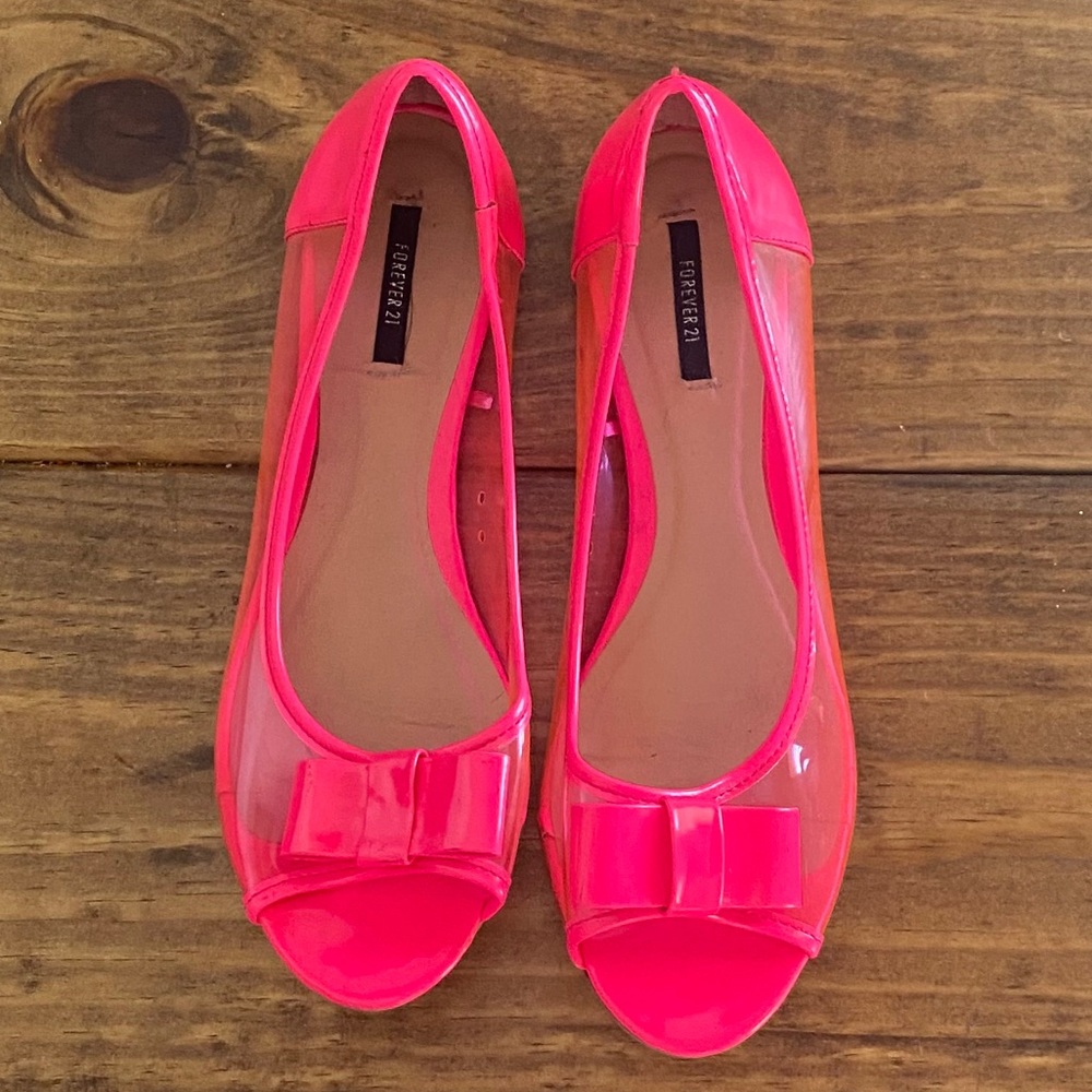 Neon Pink Flats